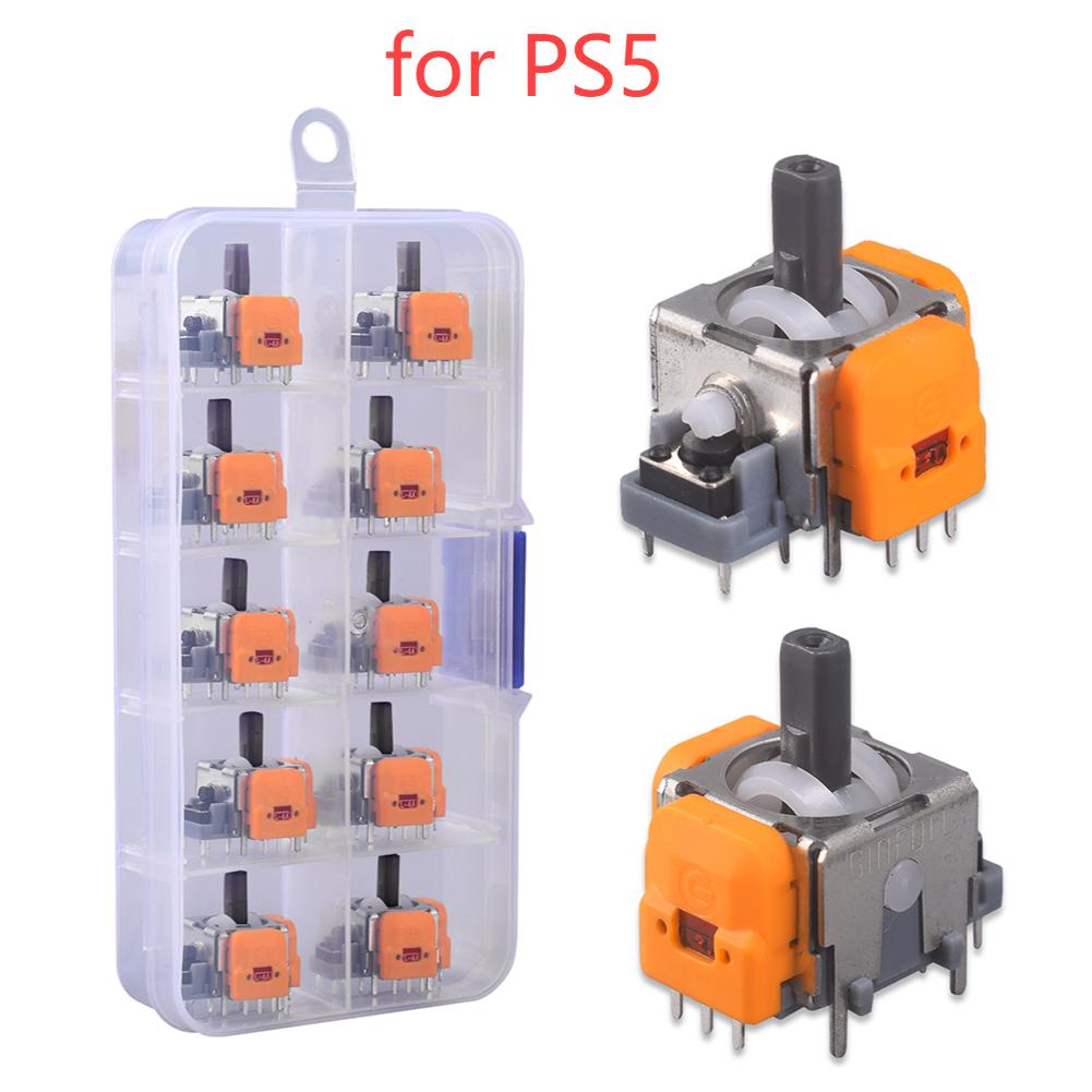 10Pcs No Drifting Thumbsticks Module Repair Parts High Precision Game Machine Hand Adjustable for PS4/PS5 for switch/XBox