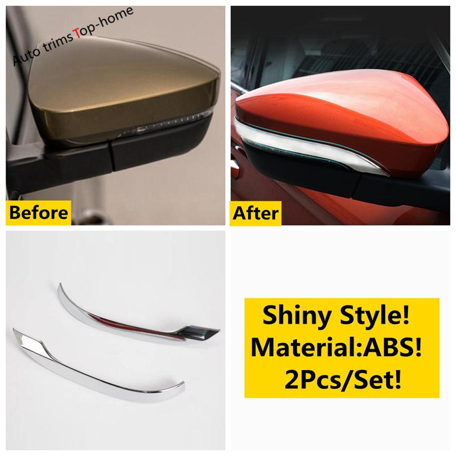 ABS Chrome Rearview Mirror Front Fog Light Lamp Eyelid Eyebrow Window Wiper Cover Trim For Skoda Kodiaq 2017 - Accessories