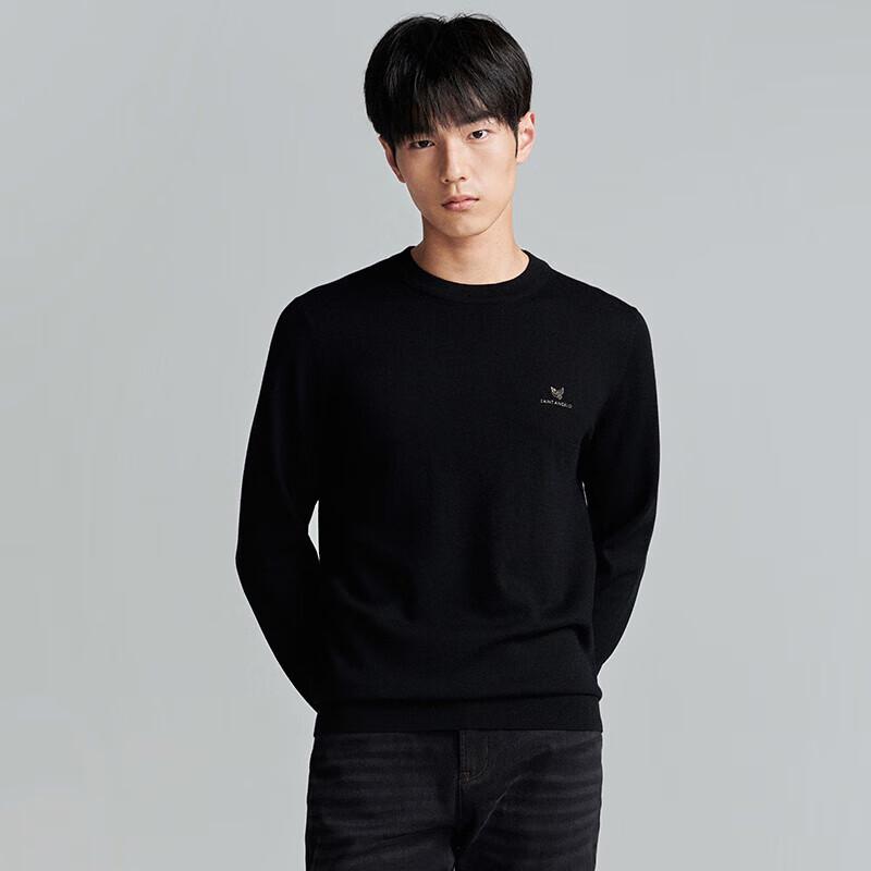 Men's Machine Washable Round Neck 100% Wool Sweater
