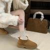 Slippers Women's Outer Wear 2025 New Winter Fur Integrated Thick-soled Bag Head Fluffy Slippers Plush Snow Boots Cotton Shoes