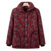 Elderly Winter Clothes New Plus Velvet Padded Coat Grandma Hooded Cotton-padded Jacket Women's Warm Soft Cotton-padded Jacket Mother Coat