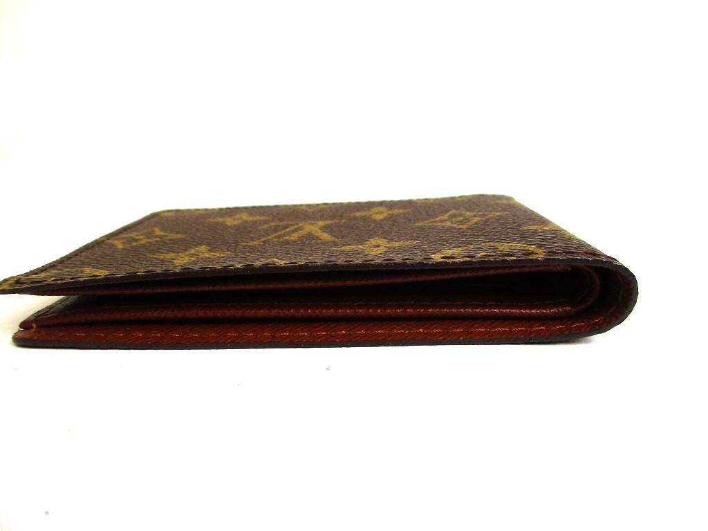 Authentic LOUIS VUITTON Monogram Brown Leather Bifold Bill Wallet M60930 #b270  Seller refurbished