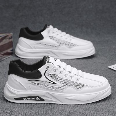 Kleine weiße Schuhe Herren Atmungsaktiv Sport und Freizeit Designgefühl Board-Schuhe Herren Dicksohlige Erhöhung Herrenschuhe Trendschuhe