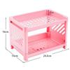 Minimalist Pp Desktop Double Layer Storage Rack Rectangular Organizing Student Desk Office Cosmetics Stationery Storage Shelf
