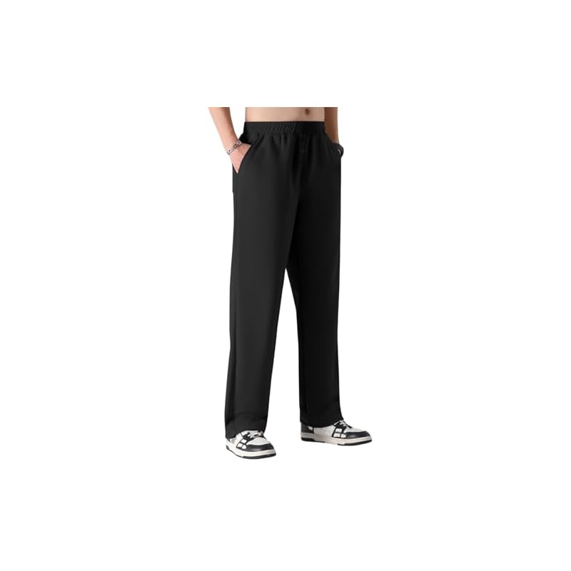 GRECIILOOKS Regular Fit Track Pant for Men (Gl-Tp-1017-L-Black), Large