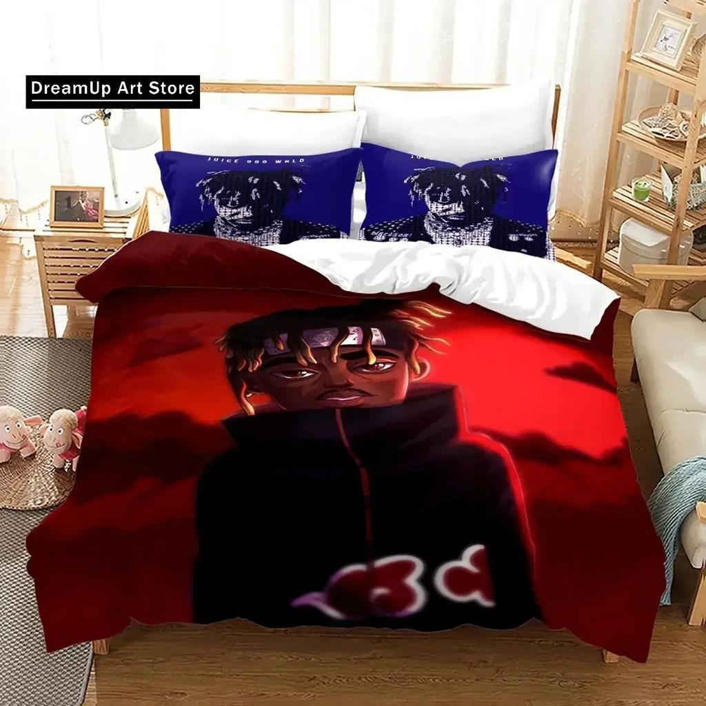 3D Print Fashion Juice Wrld Stars Bedding Set Boys Girls Twin Queen Full Size Duvet Cover Pillowcase Bed Adult Bedroom
