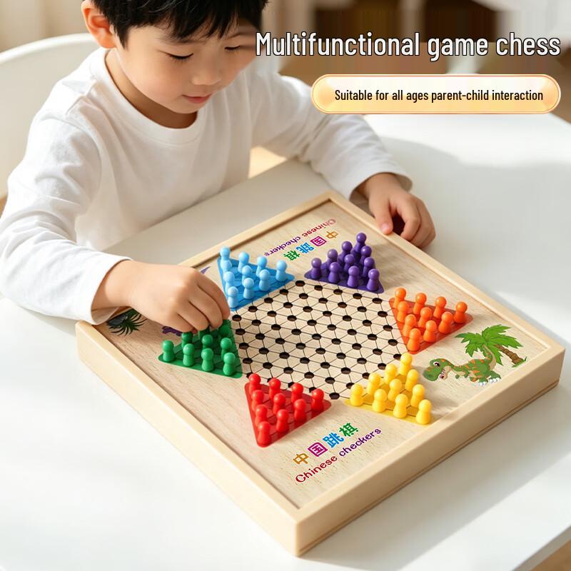 Multi-functional 4-in-1 Kids Chess & Board Game Set