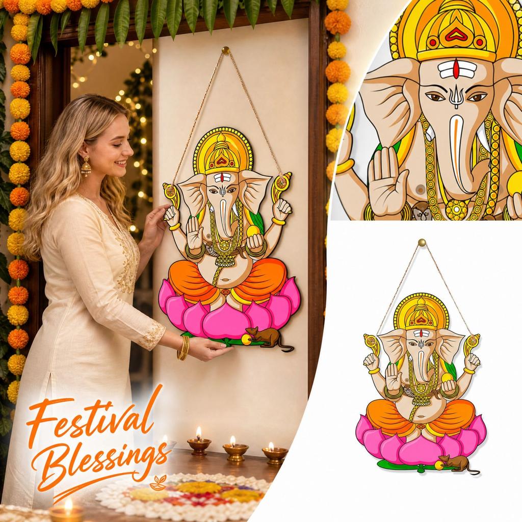 Door Hanging Sign Indian Festival Party Decorations for Home