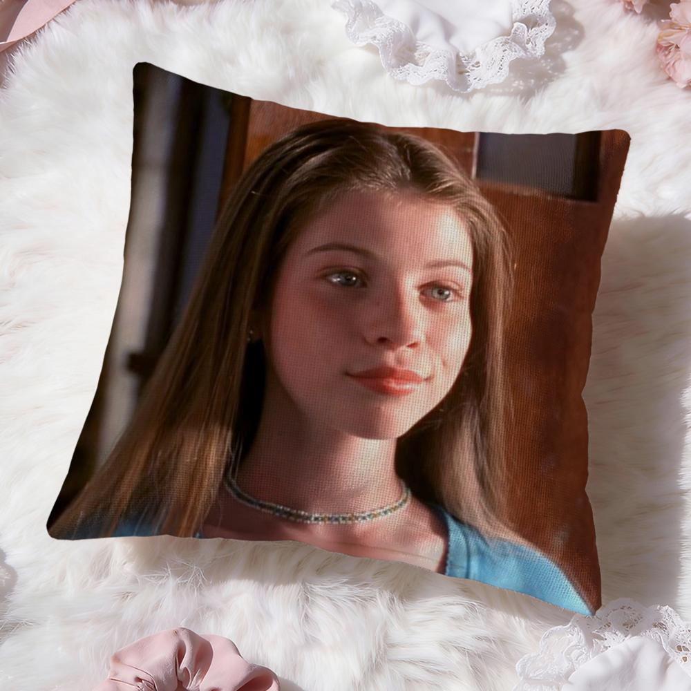 M-Michelle T-Trachtenberg Cushion Cover Premium Comfort Reversible Pillow Cove -Two In One Design for Any Room & Car Interior