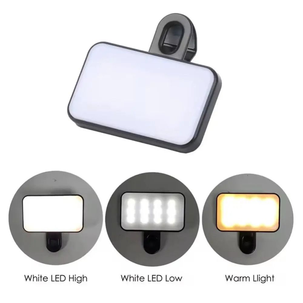 Adjustable Brightness Selfie Fill Light 3 Modes LED Fill Light  Laptop Use