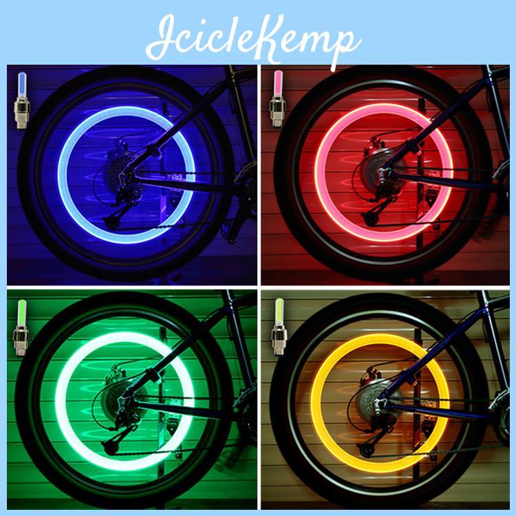 Valve Light Bicycle Plastic Material Red Blue Green Yellow Flicker Vibration