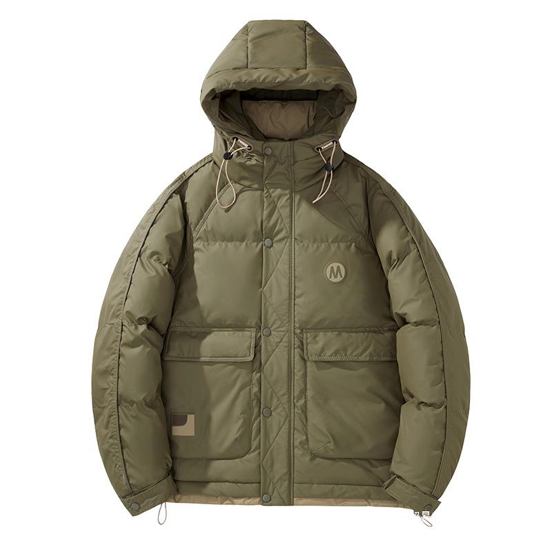 Winter 2024 Men's Fashion Hooded White Duck Down Jacket for Couples