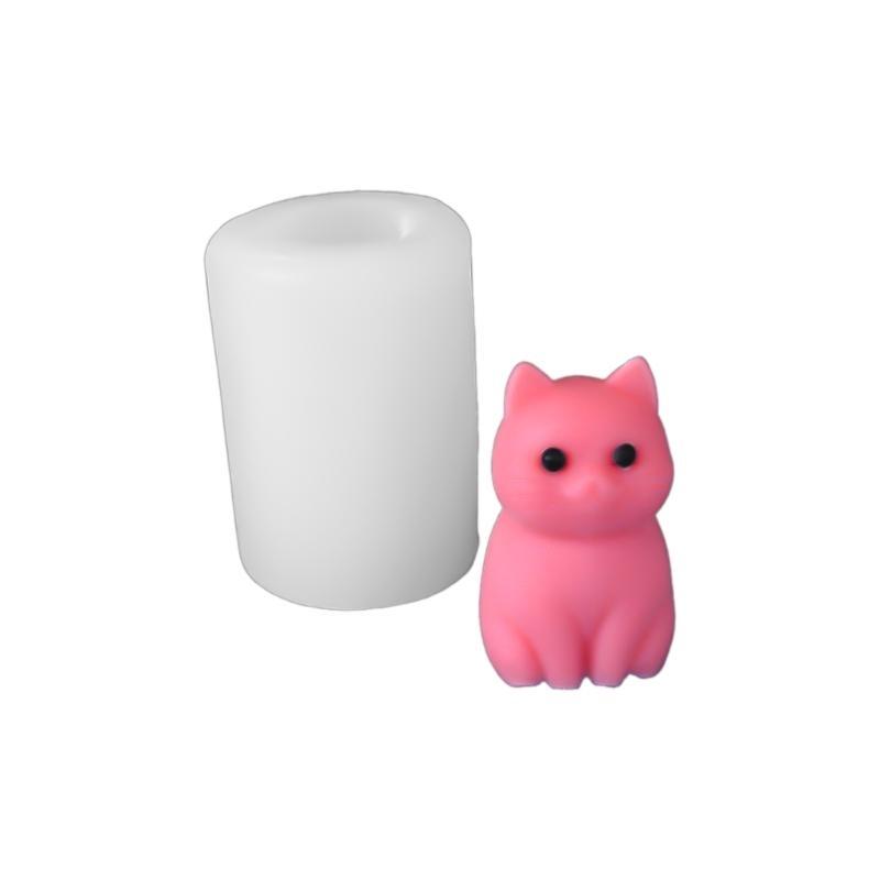 J0MC Cats Shaped Molds for Candle Soap Office Desk Decorations, Cats Shaped Silicones Molds