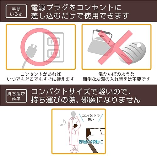 KODEN Electric Warmer, Flat, 16cm X 23cm X 5cm, Red Glen Check, Retro Design, Temperature Control, Energy Saving, Compact, VWH602H-AC