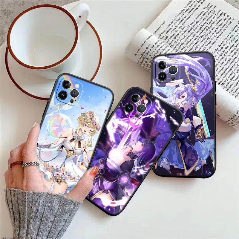IK34 Genshin Impact Girl Phone Case for Samsung Galaxy S20 S21 S22 Ultra FE + Plus A21S A22 A24 A25 A26 A30 A30S A31