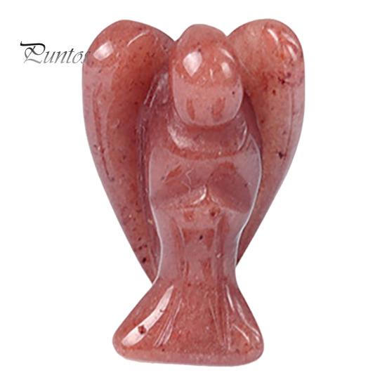 

Статуэтка ангела из натурального камня с положительной исцеляющей энергией, вырезанная вручную, цветная, искусственная, кристаллическая, мини-статуэтка ангела, украшение для домашнего офиса, рабочего стола, орнамент фиолетовый