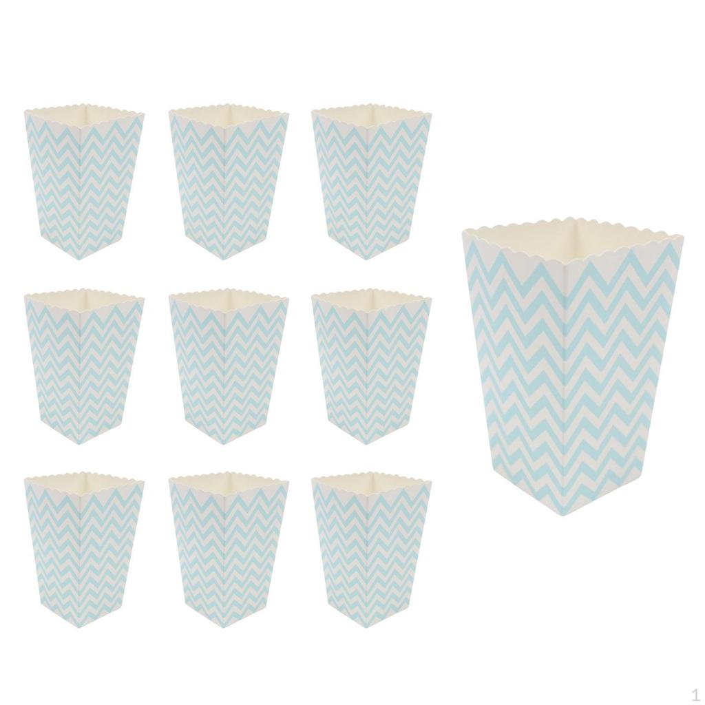 Set mit 10 Popcorn-Geschenkboxen Karton Süßigkeitenbehälter Partys Mini-Papierbehälter