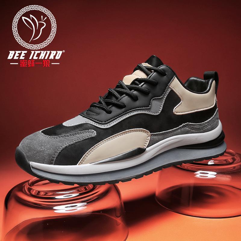 Spring and Autumn Versatile Leather Retro Men's Shoes Casual Trend Leather Shoes Sports Shoes