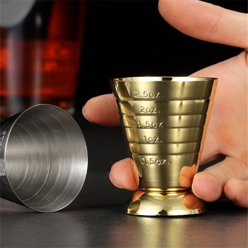 75 ml 304 stal nierdzewna koktajlowy jigger barmański magiczny miarka uncjowa mikser do napojów impreza barmańska akcesoria barmańskie
