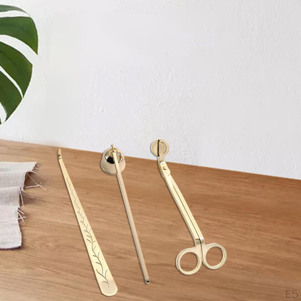 3-in-1 Edelstahl Kerzenzubehör-Set, , Dochtschneider für Liebesgeschenk