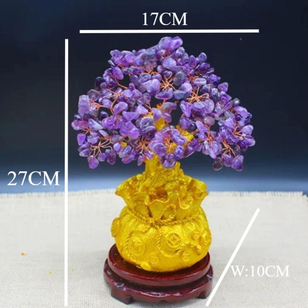 Natural Amethyst Fortune Tree Decoration Living Room Television Cabinet Home Decoration Crafts Gifts Desk Decoration Wedding