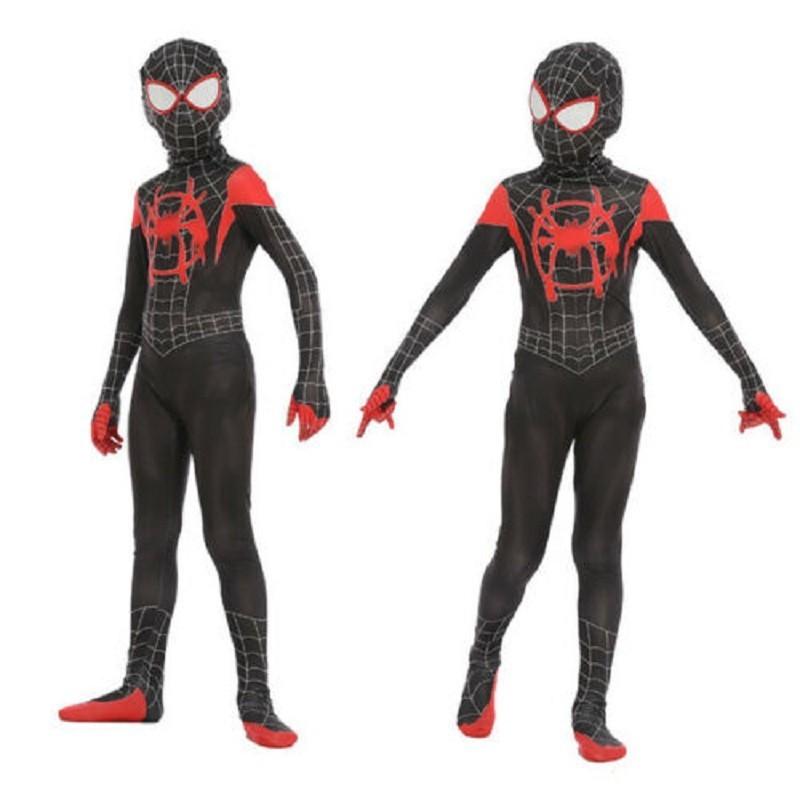 Spider Into The Spider-verse Lycra Spandex Kids Adult Costume With Exquisite Detail