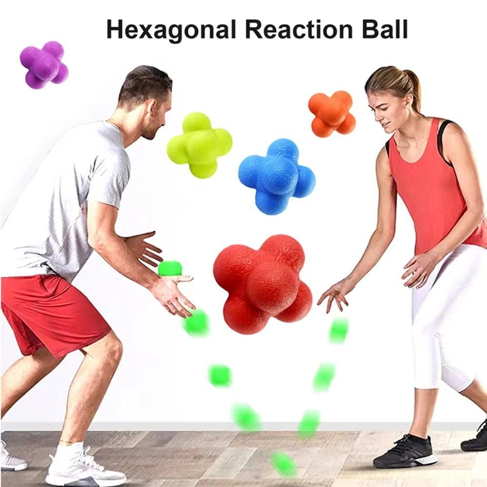 5.5cm Hexagon Reaction Ball Improve Hand Eye Coordination Elasticity Ball