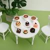 TOPPERFUN 24-teiliges Miniatur-Lebensmittel- und Kaffeetassen-Set, 1:Maßstab 1:12, für Puppenhäuser, Enthält 12 Kuchendummies, 6 Mini-Tassen und 6 Untertassen, Harz und