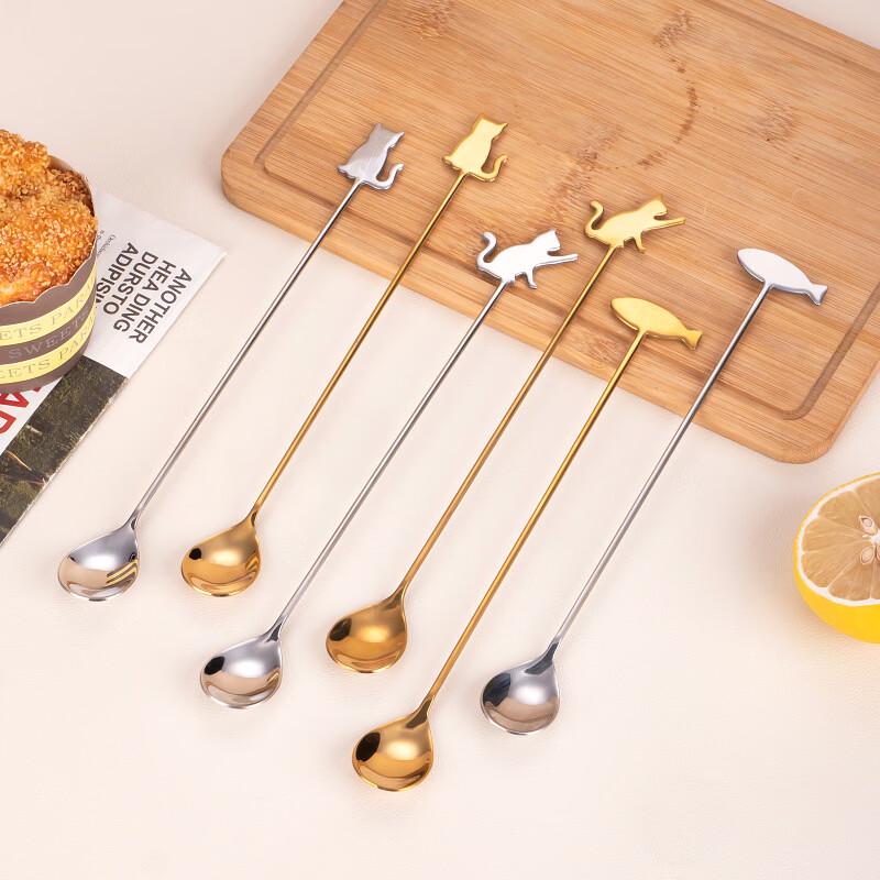 Gold Cat Claw Stainless Steel Stirring Spoon
