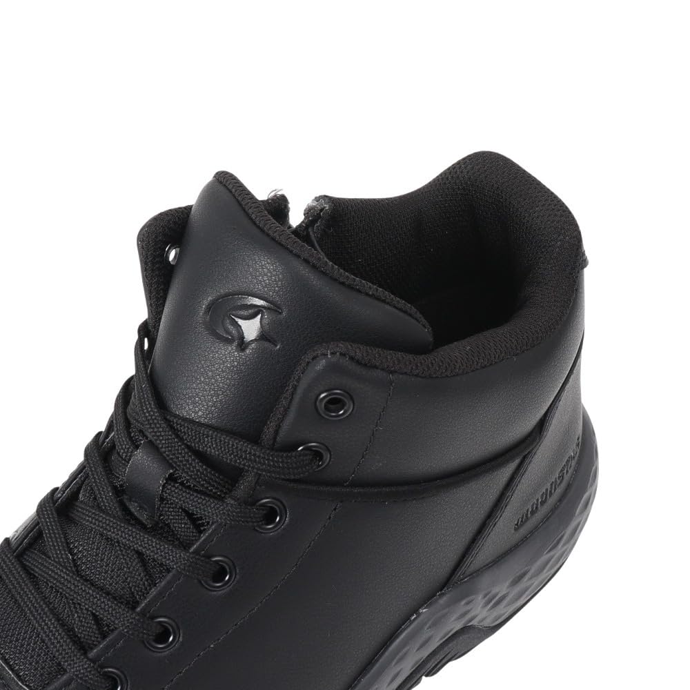 Supristo Function Grip SPLT FGM101 Snow Boots with Cold and Size Men's Zipper, Weather, Waterproof, Non-Slip, Black, 26.5cm