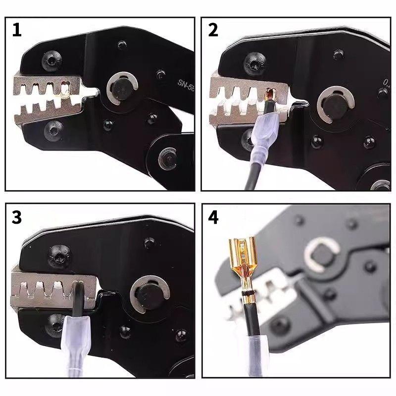 Crimping Pliers Ratcheting Crimping Tool Set For Open Barrel Dupont Molex Jst Te Terminals & Epc Pcie Sata Pins Sn-58B