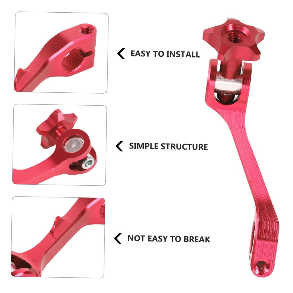 OSOLADY Rear Brake Rocker Arm Accessories Universal Fit Red Heavy Duty Alloy Bike Modification Random Style