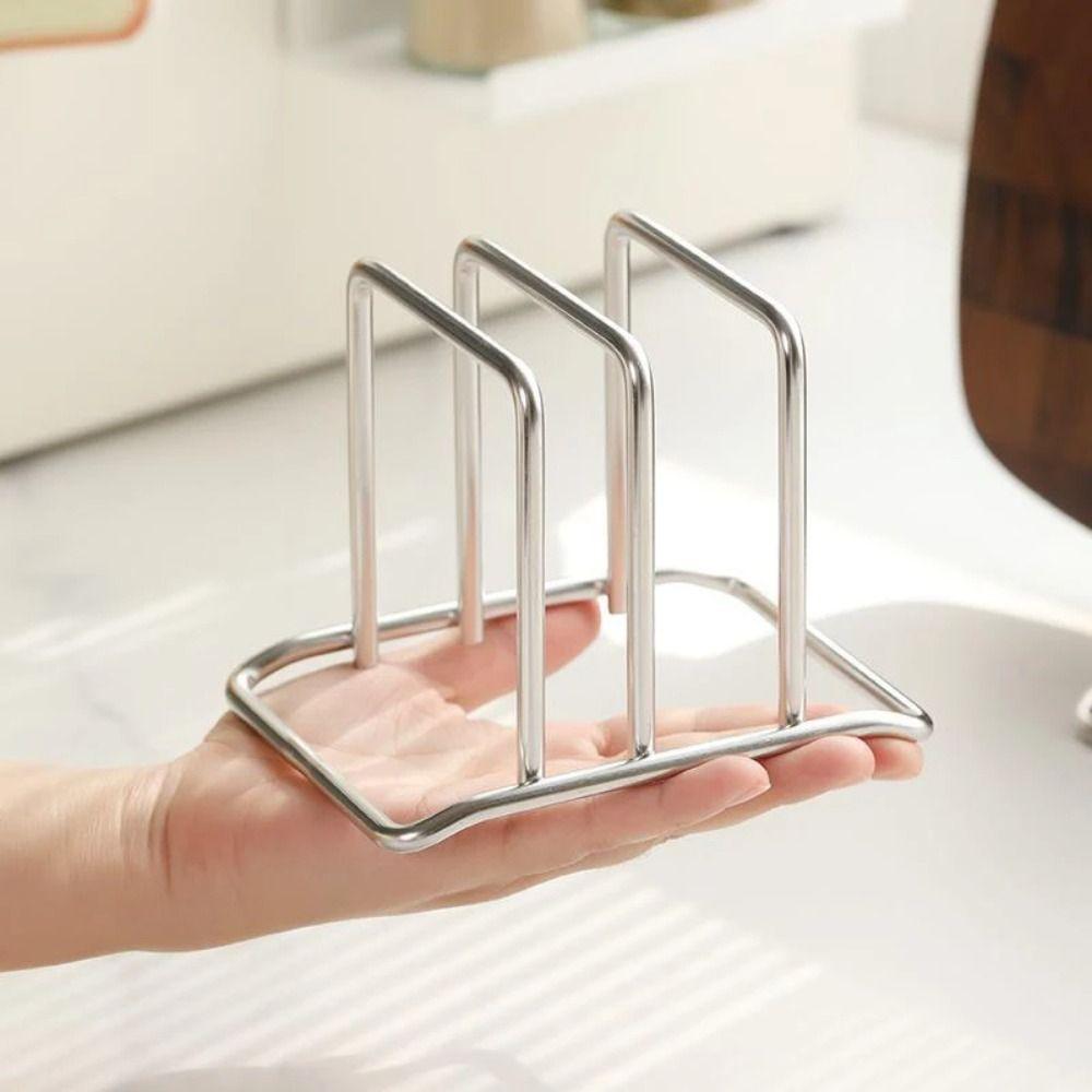 Stainless Steel Cutting Board Holder Rustproof Chopping Board Organizer Kitchen Storage Rack