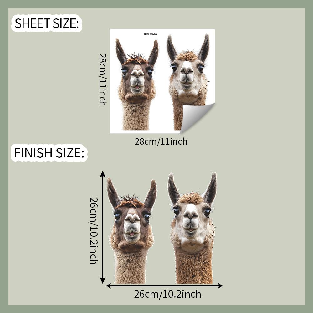 

Милая альпака, стеклянная витрина на балконе, украшение для дома, наклейки на стену