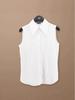 Women's 2025 Autumn/Winter Versatile Sleeveless Sweater Vest with Pointed Collar Temperament White Base Shirt