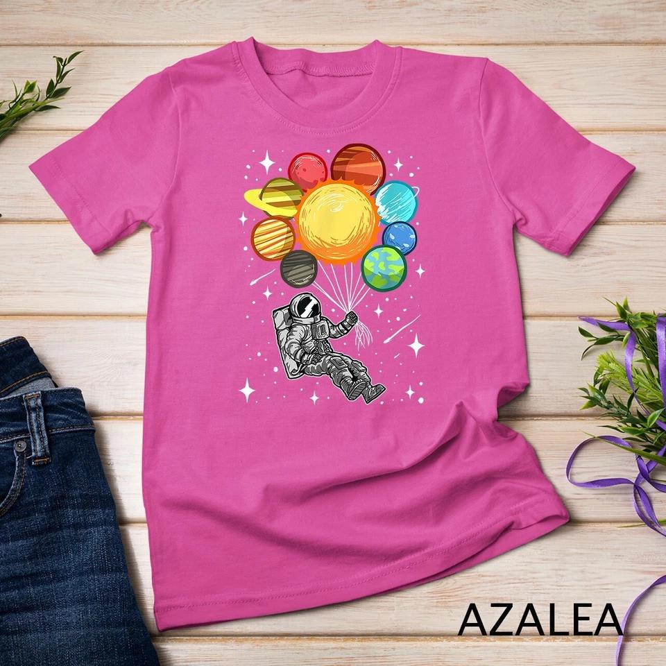 Astronaut Space Spaceman Moon Mars Balloons Planets T-Shirt Unisex T-shirt 7 XL