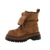 Retro Matte Leather Martin Boots Women's 2025 New Autumn and Winter Versatile British Style Straps Heightening Tooling Boots Short Boots Women