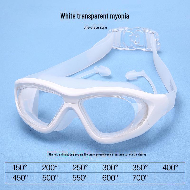 Liku HD nepromokavé plavecké brýle proti krátkozrakosti s ochranou proti zamlžování - nevázané, unisex, galvanicky pokovené.
