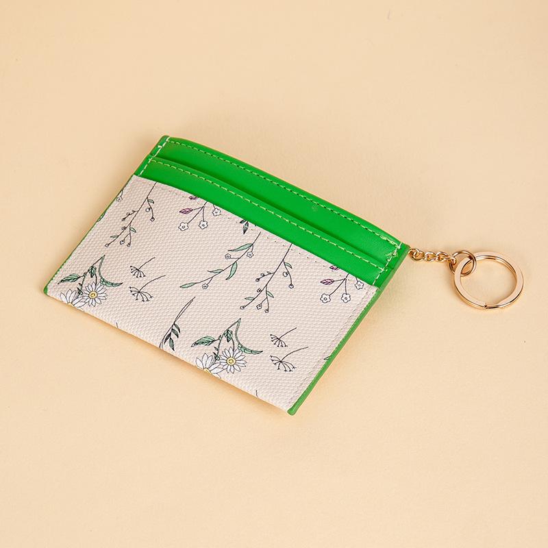 New small wallet women's short 30% off cute printed card bag student 30% off multi-card folding change bag