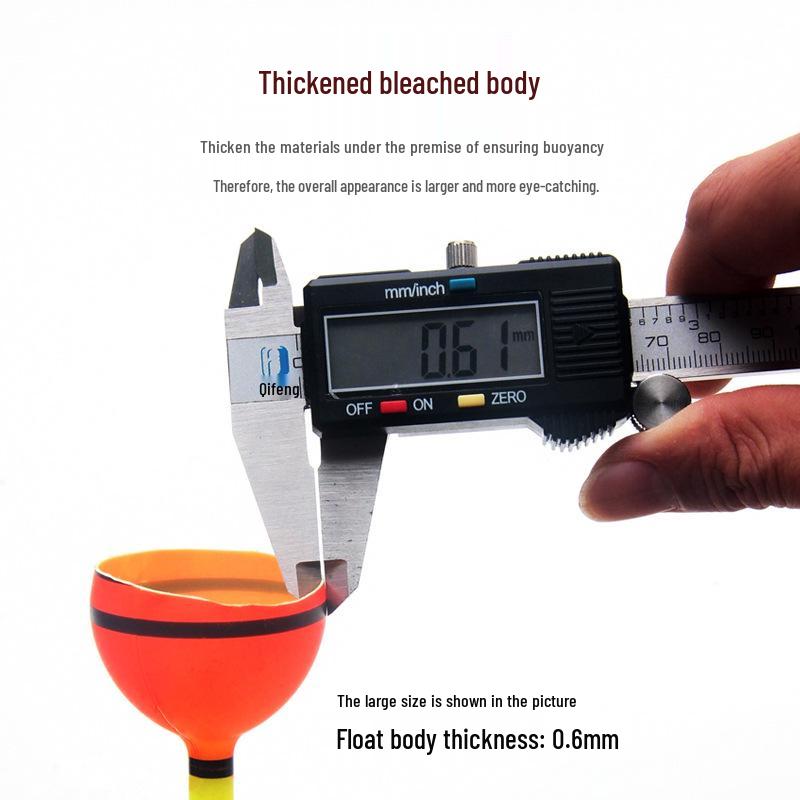 Flotador de Pesca Luminoso de Barriga Grande para Lanzamiento Largo para Mar y Carpa Plateada