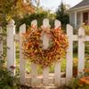 Autmn Floral Wreath With Simulated Leaves, And ; Spring And Summer Door Hangings For Home Decor.