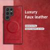 Magnetic Shockproof Cases For Samsung Galaxy S25 S24 S23 S21 FE S20 S22 Ultra Plus Retro Classic Leather For Magsafe Phone Case