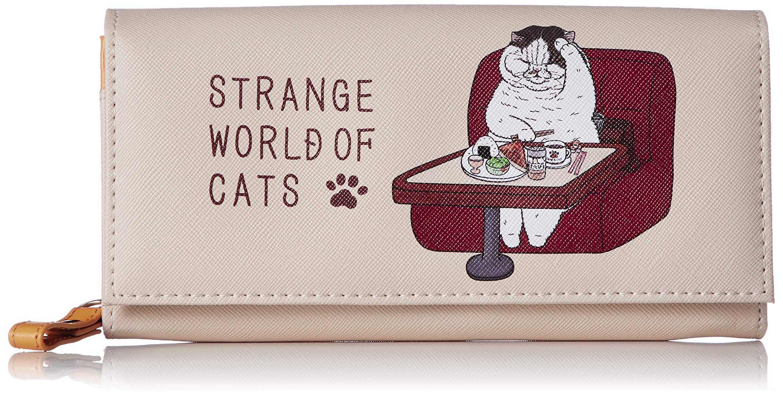 

[Yonimo Fushigi Na Neko Sekai] The Mysterious World of Cats Horizontal Flap Wallet YN115BE-3 Beige
