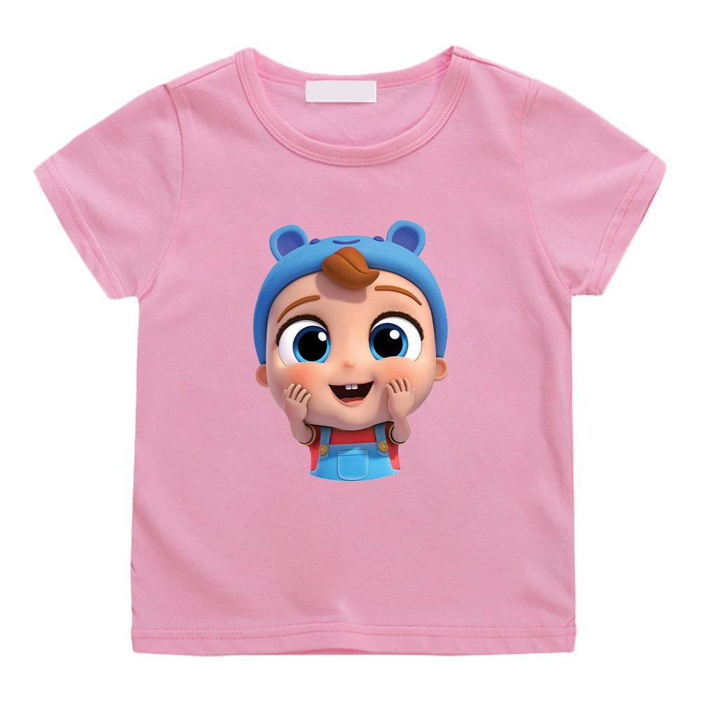 Koszulka Mały Aniołek Urocze Koszulki dla Dziewczynek Dziecięce Bawełniane Topy Piosenki z Rymowankami Bajkowy T-shirt Letnie Koszulki z Krótkim Rękawem