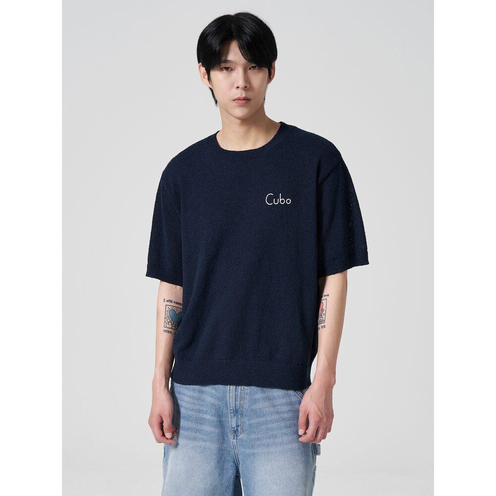 8Seconds Boucle Round Embroidered Knit Pullover Navy (454651Fq1R) Navy/M