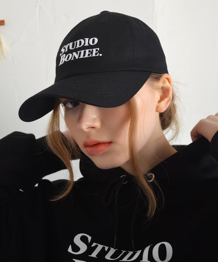 BONIEE Logo Typo Ball Cap Black