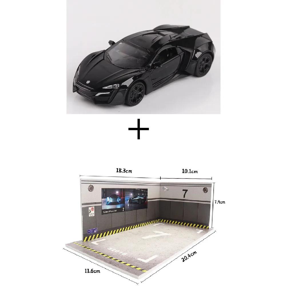 1:32 Lykan Alloy Sports Car Model Diecast Metal Vehicles Doors Openable Light Music Miniature Models Office Table Ornament