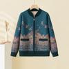 Women's Mid-Aged & Elderly Spring Knit Cardigan Sweater