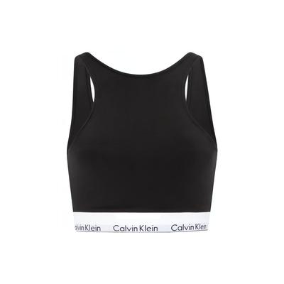 Letter Print Round Neck Wireless Bra Women Underwear Black QF7214-UB1