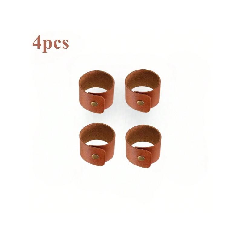 

Artificial Leather Napkin Rings Elegant Table Decor for Home Kitchen Ideal for Restaurant Settings Decoration Accessories